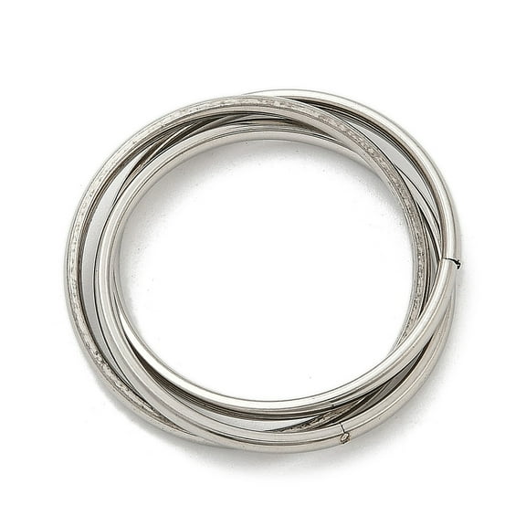 201 Stainless Steel Trinity Interlocking Ring Finger Rings Stainless Steel color Size 11(20.6mm)
