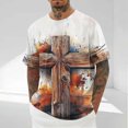 thumbnail image 2 of Blusa de Manga Corta para Hombres Impresión de Camiseta Cuello Redondo Top de Moda de Manga Corta, 2 of 7