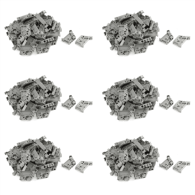 300Pcs 35mm DIN Rail Terminal Block End Stopper Mounting Clips,300(+/-2%) x Terminal Block End Stopper,gray