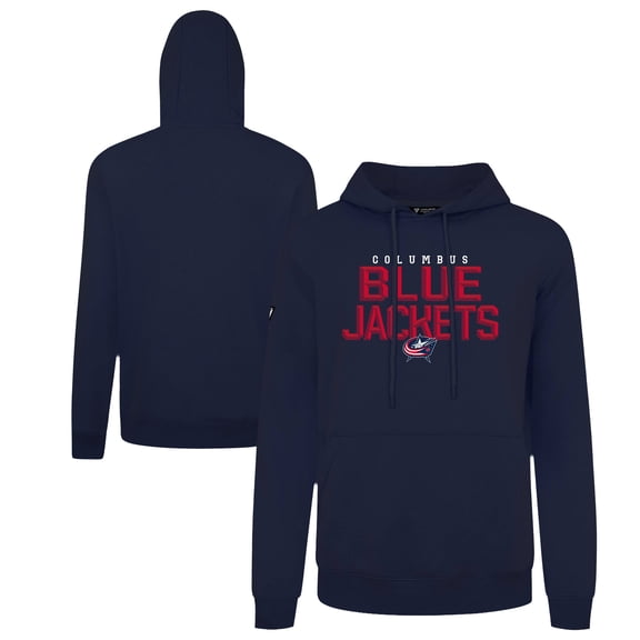 Men's Levelwear Navy Columbus Blue Jackets Podium Carve Pullover Hoodie