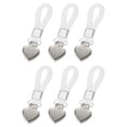 thumbnail image 1 of Uxcell 6 Pcs Clips para Toallas de Té con Lazo de Algodón para Colgar, Ganchos de Toalla de Metal de 4.3 Pulgadas, Perchas de Tela Multipropósito para Hogar Cocina Baño, Blanco (Corazón), 1 of 7
