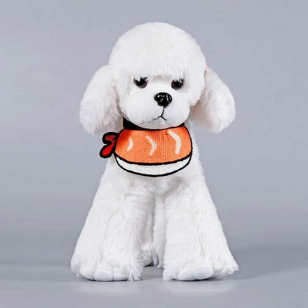 BT Bear Pet Bibs Lovely Dog Adjustable Bib Bandana Cotton Saliva Towel Washable Collar for Puppy Small Dog (S Shrimp)