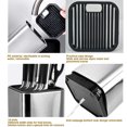 thumbnail image 6 of Kitchen Knife Holder Stainless Steel Block 12 Slots Universal Organizer without Knives Kitchen Safe for Countertop and Drawer, 6 of 7
