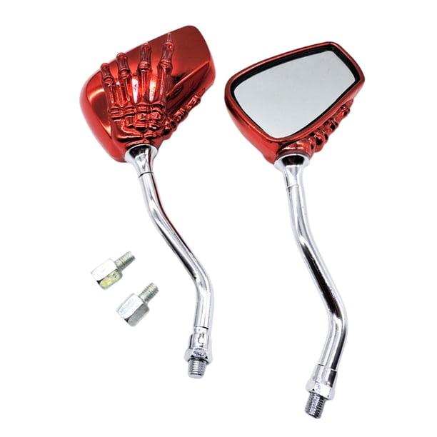 Ganfancp Esqueleto Garra Espejo Retrovisor Espejo Retrovisor Motocicleta Fantasma Garra Hardcore Personalizado Reversing Assist Espejo Reflector Rebajas Flash Deals 1X Par de Espejos de Moto 1X2 Torn