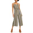 thumbnail image 1 of Crave Fame Combinaison Rayée pour Femmes, Vert, Grand, 1 of 4
