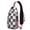 Plaid Sling Bac, variant on Sushi Print Sling Backpack, Kawaii Japanese Food Crossbody Daypack with Sushi Roll and Fish Design for Sushi Lover Gifts