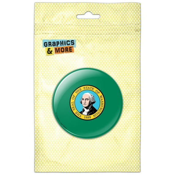 Washington State Flag Refrigerator Button Magnet
