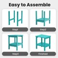 thumbnail image 7 of JUSTLET HDPE Double-Layer End Table for Living Room, Indoor & Outdoor Use, patio side table, Turquoise, 7 of 7