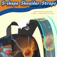 thumbnail image 5 of Basketball and Lightning Black Pattern 17" School Backpacks for Teens,Waterproof Oxford Fabric,S-Shape Padded Straps for School,Travel,Hiking,Camping, 5 of 6