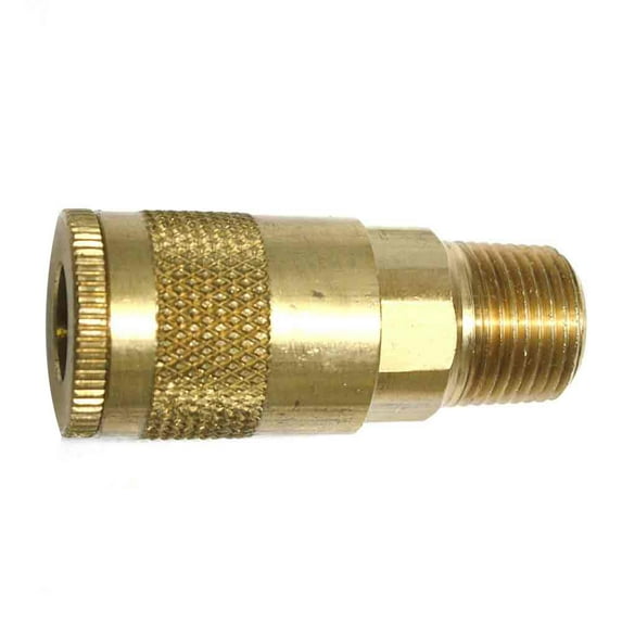 Interstate Pneumatics CA461B 1/4" Automotive Brass Coupler x 3/8" Male NPT