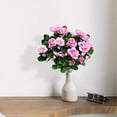 thumbnail image 6 of Artificial Flowers for christmas Artificial Plastic Azalea Bouquet Branch Sized Handheld Flower Arrangement for Wedding and Decor, 6 of 8