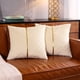thumbnail image 5 of Juego de 2 fundas de almohada de terciopelo de 18 x 18 pulgadas, 2 unidades, con funda de almohada decorativa de cuero dorado para sofá, fundas de almohada modernas de lujo, 5 of 5