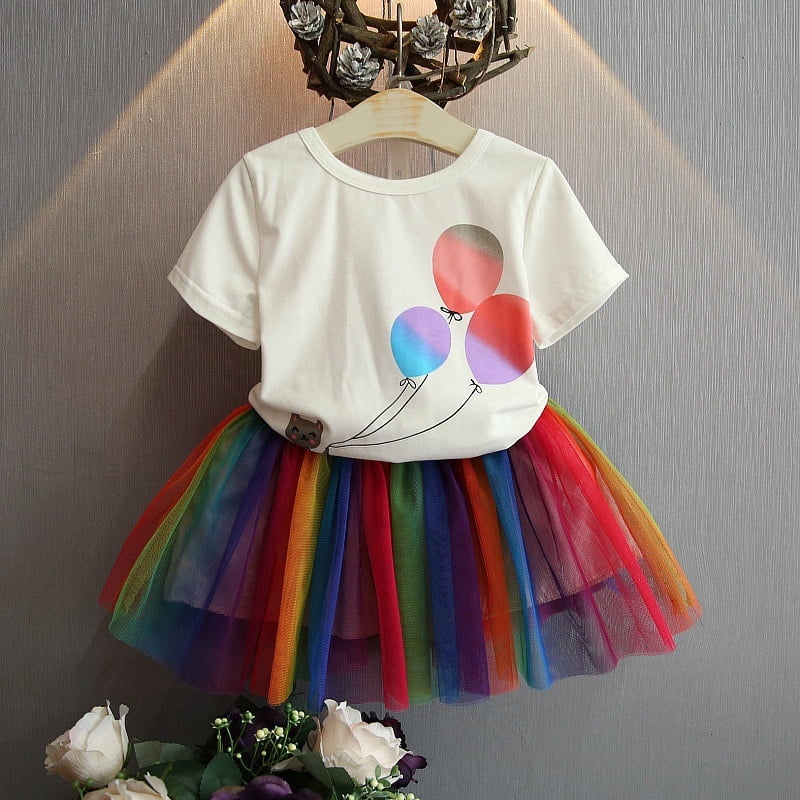 rainbow skirt for baby girl