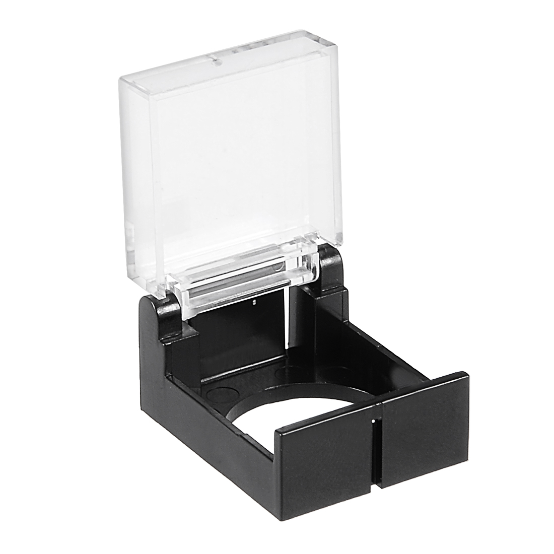1pcs Black Clear Plastic Switch Cover Protector for 16mm Dia. Push