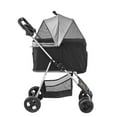 thumbnail image 5 of VEVOR Pet Stroller, 4 Wheels Dog Stroller Rotate with Brakes, 35lbs Weight Capacity, Puppy Stroller with Detachable Carrier, Storage Basket and Cup Holder, for Dogs and Cats Travel, Black+Dark Grey, 5 of 9