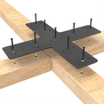thumbnail image 1 of Mending Plate, Heavy Duty Coated Reinforcement Plate for Framing Pergolas, X-Truss Connections, 1 of 7