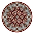thumbnail image 3 of Unique Loom Narenj Collection Area Rug - Sheffield (5' 3" Round Burgundy/Blue), 3 of 7