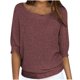 thumbnail image 1 of ¡Superofertas navideñas! Suéteres Umfun para mujer, sueltos, informales, de punto, lisos, estampados, cuello redondo, mangas 3/4, suaves al tacto, ligeros, marrón, talla 3XL, 1 of 5
