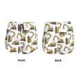 thumbnail image 5 of Vsdgher Funny Excavator Print Women's Running Double Layer Shorts High Waisted with Pockets Elastic Yoga Workout Athletic Gym Sports, 5 of 8