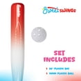 thumbnail image 2 of Franklin Sports Sweet Swings Kids Rocket Pop Bat & Ball Set - Youth Plastic Baseball Bat + Ball - Fun Backyard Toy for Boys + Girls - 30" Pro Style - For Kids Ages 3+ - Red/White/Blue, 2 of 9