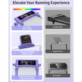 thumbnail image 4 of Foldable Treadmill with 10% Incline Upgrade 3.5HP Low Noise Walking Pad Treadmill with Handle Bar 4 in 1 Portable Under Desk Treadmills for Home/Office, 350Lbs Capacity, APP & Remote Control, 4 of 9