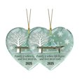 thumbnail image 2 of Dserfhy Heart-Shaped Sea Glass Family Ornament Handmade Sea Glass Art Heart Ornament for Christmas Tree Home Decor, 2 of 8