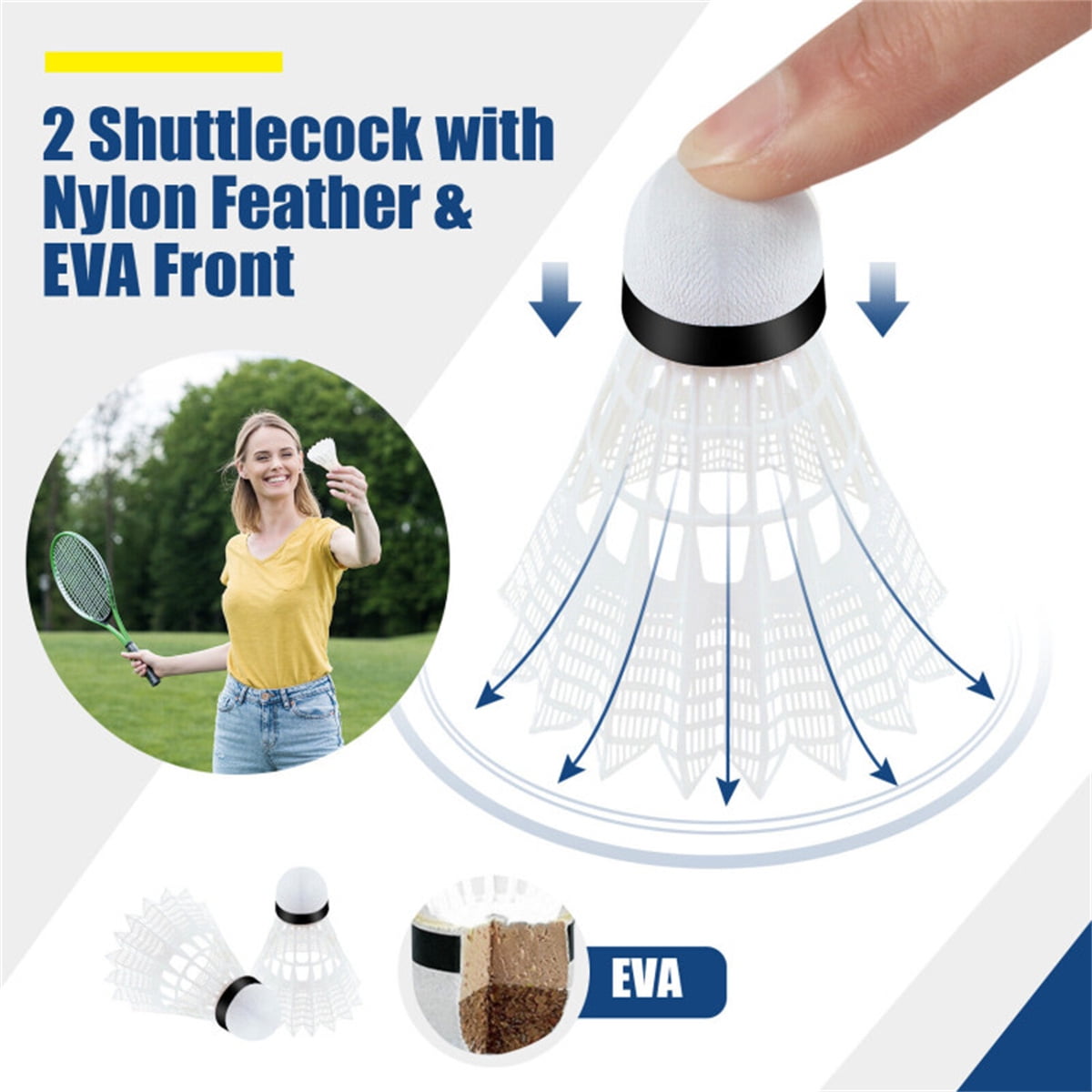 14ft Multi-Sport Net Set - Adjustable Height 33.5"-61" for Badminton Volleyball Pickleball  Tennis - Versatile Indoor Outdoor Game Net for Family  Friends