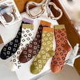 thumbnail image 4 of Chaussettes Blanches pour Femmes à Tube Moyen en Coton Bas Polyvalents Automne, 4 of 6