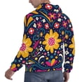 thumbnail image 6 of Kdxio Cinco De Mayo Floral Print Mens Casual Hooded Collar Drawstring Hoodies Pullover Sweatshirts Casual Long Sleeve Shirts-3X-Large, 6 of 7