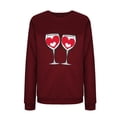 thumbnail image 6 of Inverlee Valentine's Day Sweatshirt Women Cute Love Heart Print Sweatshirts Oversized Pullover Sweater Tops Round Neck Holiday Valentine's Day Gifts, 6 of 6