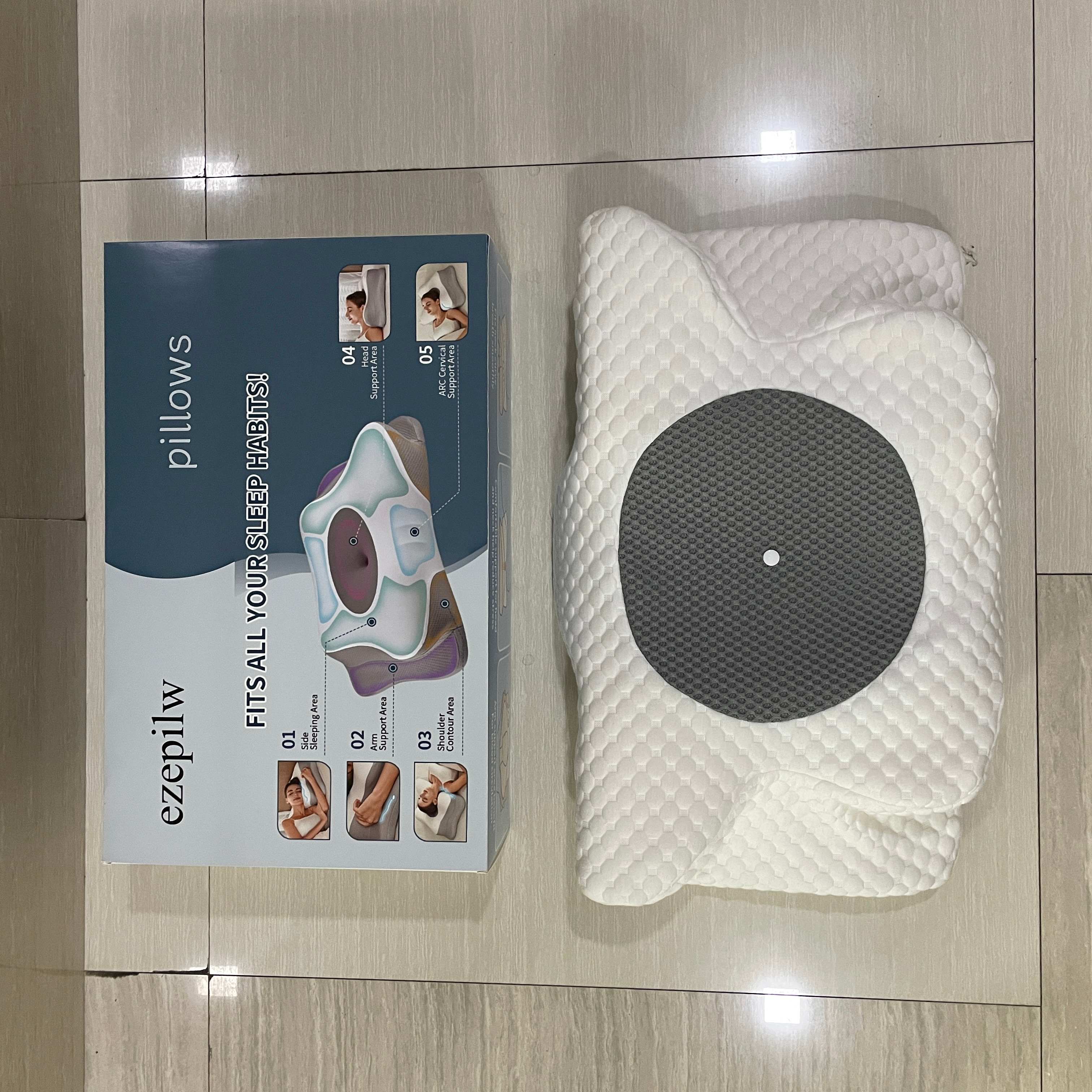 ezepilw pillows,Dream Without Pain Cervical Neck Pillow for Sleeping, Ergonomic Side Sleeper Pillows for Adults, Cooling Orthopedic Pillow for Neck Relief Support