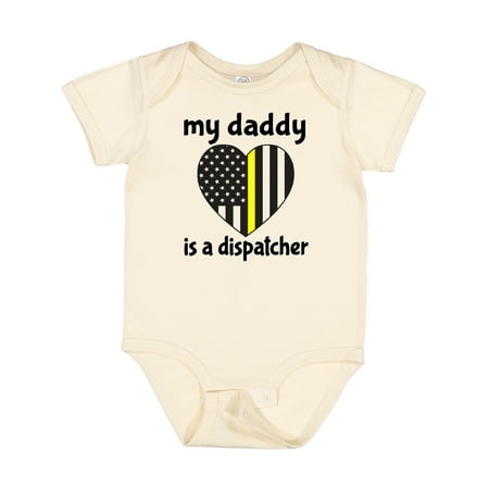 

Inktastic Dispatcher Dad Emergency Gold Line Flag Gift Baby Boy or Baby Girl Bodysuit