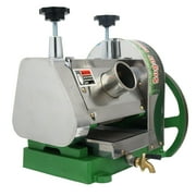 EQCOTWEA Sugar Cane Juicer Sugarcane Press Grinder Stainless Steel Three-roller with Two Peeling Knives