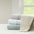 thumbnail image 2 of Madison Park Contemporary Cotton Polyester Solid Pillowcase in Ivory, 2 of 4