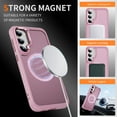 thumbnail image 2 of Dteck for Samsung Galaxy S23 Case with Magnetic, Compatible with MagSafe, Military Drop Protection Slim Translucent Matte Shockproof with Anti-Fingerprint Phone Case,Pink, 2 of 8