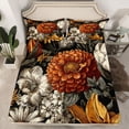 thumbnail image 2 of Homewish Boys Girls Chic Floral Flowers Full Size Sheets 4-Piece,Luxury Exotic Style Breathable Bed Sheets,Vintage Retro Aesthetic Lightweight Sheet Sets,Super Cozy Room Decor, 2 of 7