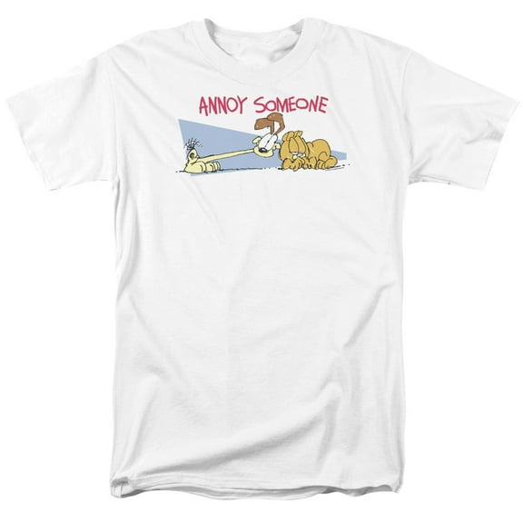 Garfield Annoy Someone S/S Adult 18/1 T-Shirt White