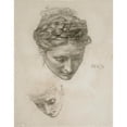 thumbnail image 3 of Edward John Poynter 12x14 Black Modern Framed Museum Art Print Titled - Study of Two Heads (1874), 3 of 5