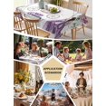 thumbnail image 5 of Happy Birthday Table Cloth, Waterproof Tablecloth for Rectangle Tables, Gradient Purple Dress Crown Carriage Flowers Reusable Washable Fabric Table Cover for Restaurant Kitchen Dining Tables 54"x108", 5 of 9