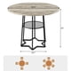 thumbnail image 2 of Yeshouse Mesa de comedor redonda de 98 cm con estante de almacenamiento, mesa de comedor de madera, mesa de cocina rústica con base de metal, para el hogar, la cocina y la sala de estar (solo mesa), 2 of 8