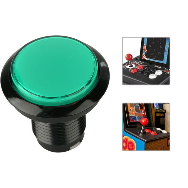 Commutateurs de Boutons de Jeu Boutons d'Arcade Bouton de Jeu Illuminé Lampe LED Ronde Illuminée Grand Bouton vers Machine d'Arcade Jeux Pièce Bricolage