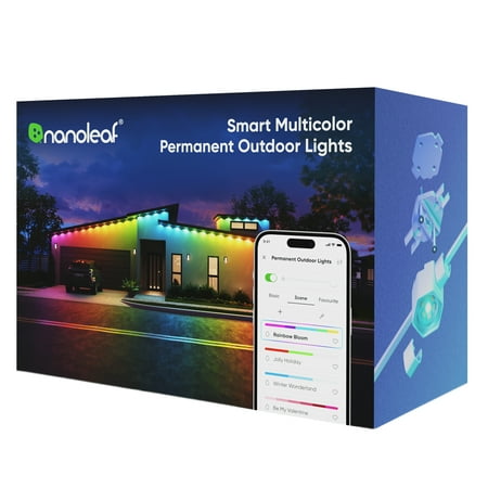 nanoleaf 16.6ft smart matter multicolor permanent outdoor lights expansion pack – plug-in rgbicw addressable led pucks