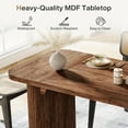 thumbnail image 6 of Tribesigns Modern Dining Table for 6 People, 63-Inch Kitchen Table with Double Robust Pedestal for Dining Room, Dark Brown, 6 of 7
