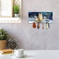 thumbnail image 3 of Hello Winter Maine Coon Welcome Snowy Night Watercolor Vintage Wood Key Holder Cat Lover Kitten Owner Gifts Wall-mounted Key Rack Home Decor - 01011, 3 of 5