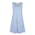 thumbnail image 7 of LTTVQM Dress for Girls 5-6 Summer Striped Sundresses Loose Fit Sleeveless Tank Dress Trendy Crew Neck Cover Up Dresses with Pockets Sky Blue 5-6, 7 of 7