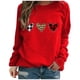 thumbnail image 2 of Puntoco - Sudadera informal con cuello redondo y estampado de corazón para el día de San Valentín para mujer Puntoco Puntoco-6116, 2 of 3