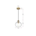 thumbnail image 3 of Living District Destry 8 Inch Pendant Clear Shade in Satin Gold, 3 of 10