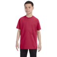 thumbnail image 1 of Jerzees boys Heavyweight Blend T-Shirt(29B)-VINTAGE HTH RED-XL, 1 of 1
