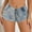 Blue, variant on Distressed Denim Shorts Dgankt Summer Low Waist Spicy Girls Plus Size Elastic Women's Denim Shorts On Clearance