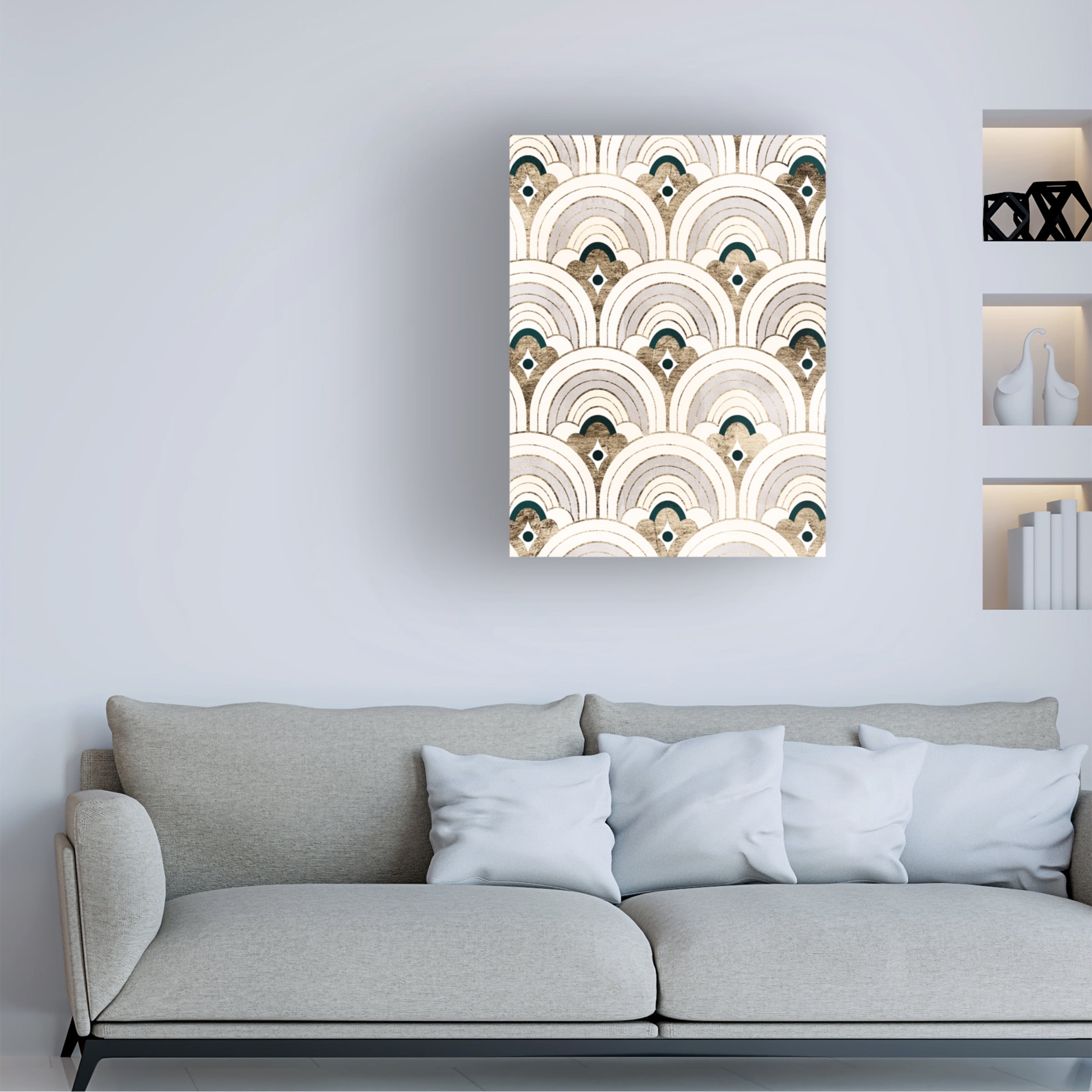 Victoria Barnes 'Deco Patterning IV' Canvas Art